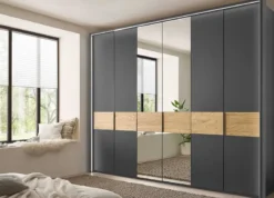 Acapulco Kleiderschrank grau mit Spiegel