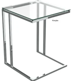 Alicia Beistelltisch mit Glasplatte