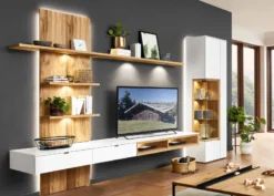 Andiamo Home Wohnwand weiß eiche