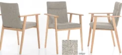 Armlehnstuhl Arona Holz gepolstert