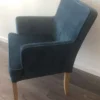 Armlehnstuhl Samt blau