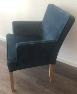 Armlehnstuhl Samt blau