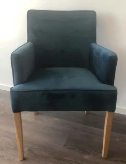 Armlehnstuhl Samt blau