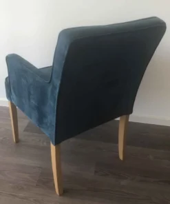 Armlehnstuhl Samt blau
