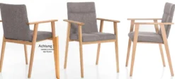 Arona Stuhl mit Armlehne Holz