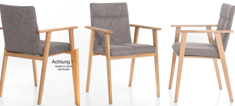 Arona Stuhl mit Armlehne Holz