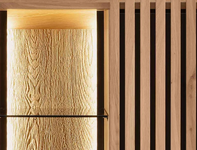 Ascona Vitrinenschrank Holz modern