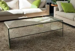 Atena Couchtisch Glas mit Ablage