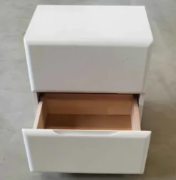 Avantgarde Nachttisch weiß Holz