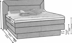 Bali Boxspringbett 200x200 mit Bettkasten