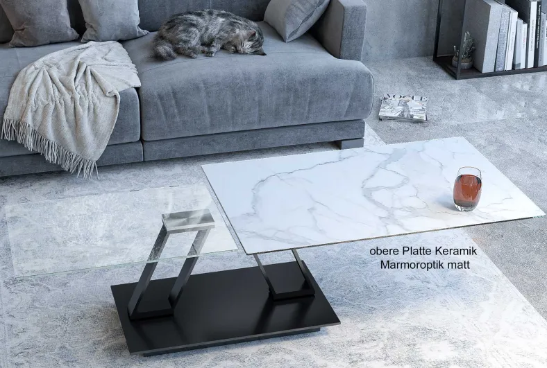 Barcelona Doppel Couchtisch Keramik