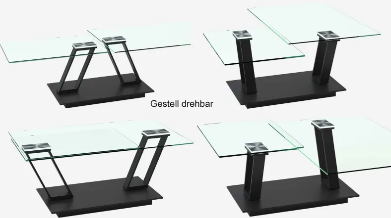 Barcelona Doppel Couchtisch Keramik