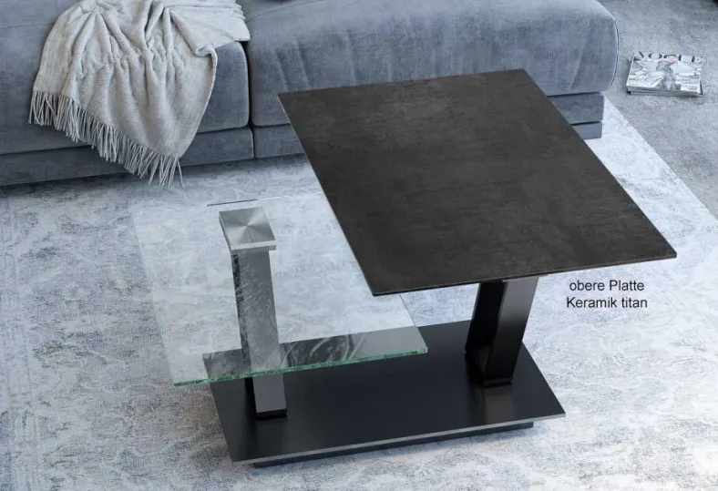 Barcelona Doppel Couchtisch Keramik