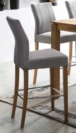 Barhocker grau mit Lehne