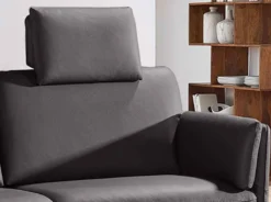 Belen Ledersofa grau 2 Sitzer