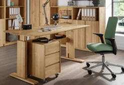 Bergamo höhenverstellbarer Schreibtisch Holz