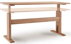 Bergamo höhenverstellbarer Schreibtisch Holz