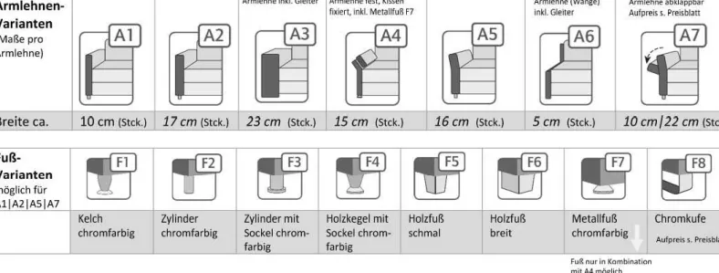 Boston Schlafsofa nach vorne ausziehbar
