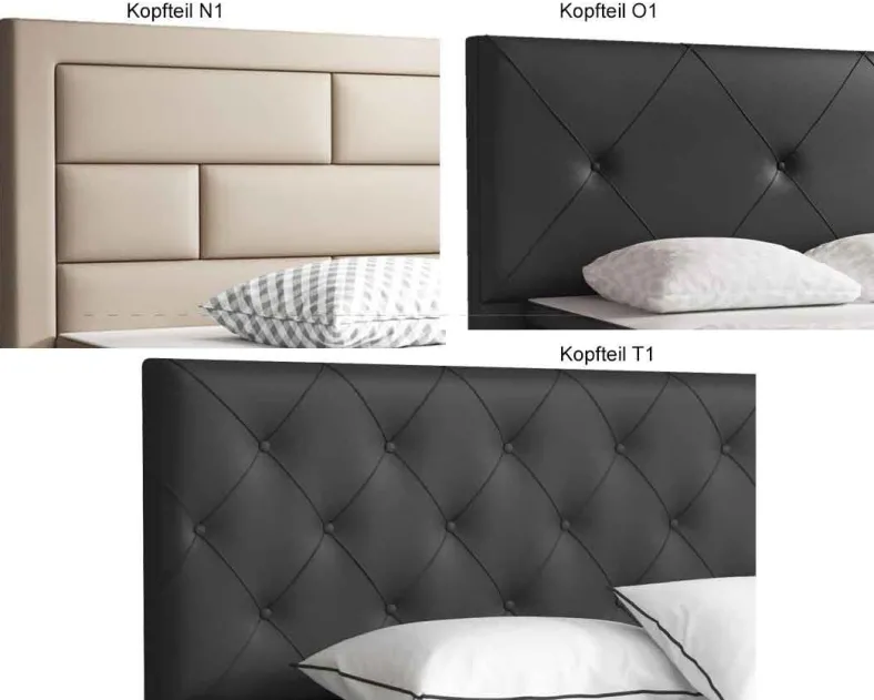 Boxspringbett mit hohem Kopfteil