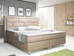 Boxspringbett mit hohem Kopfteil