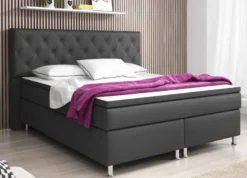 Boxspringbett mit hohem Kopfteil