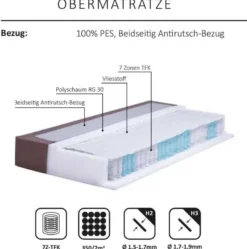 Boxspringbett 180x200 cm mit Bettkasten