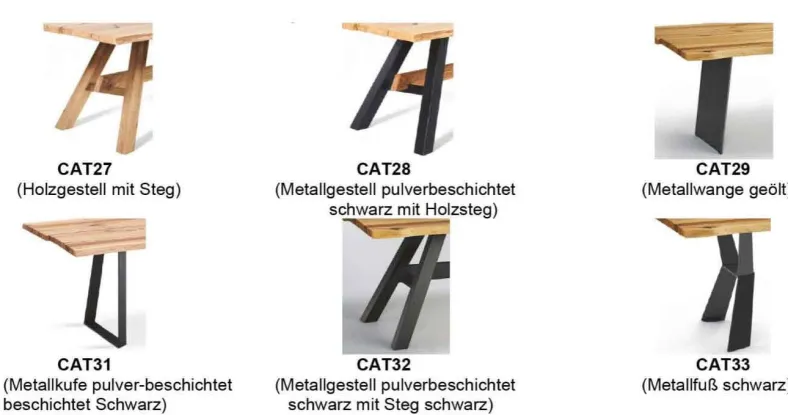 Carbonara Baumkanten Esstisch