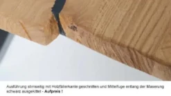 Carbonara Holztisch mit Baumkante