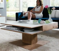 Caya Couchtisch mit Schublade Massivholz