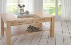 CH130B Couchtisch mit Schublade Massivholz