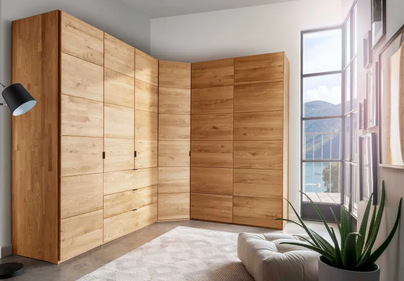 Colorado Eckkleiderschrank Holz