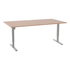 ConSet Steh-Schreibtisch höhenverstellbar weiß o. buche 80 kg