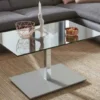 2598 Couchtisch Glas Metall höhenverstellbar