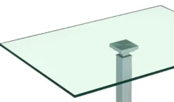 2598 Couchtisch Glas Metall höhenverstellbar