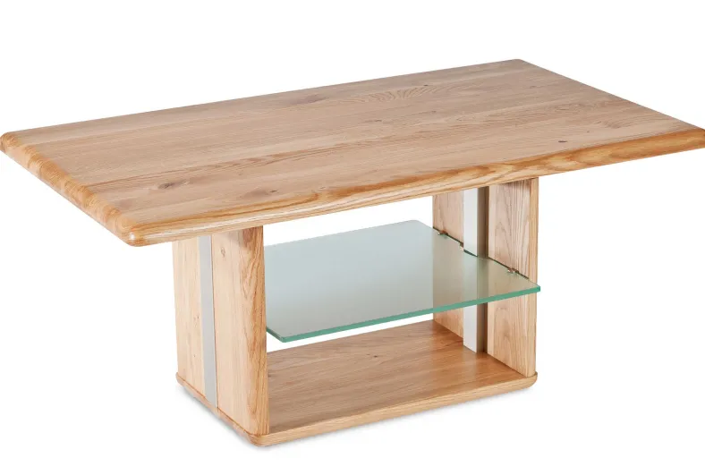 1808 Couchtisch höhenverstellbar Massivholz
