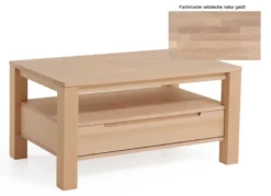 Couchtisch wildeiche massiv mit Schublade