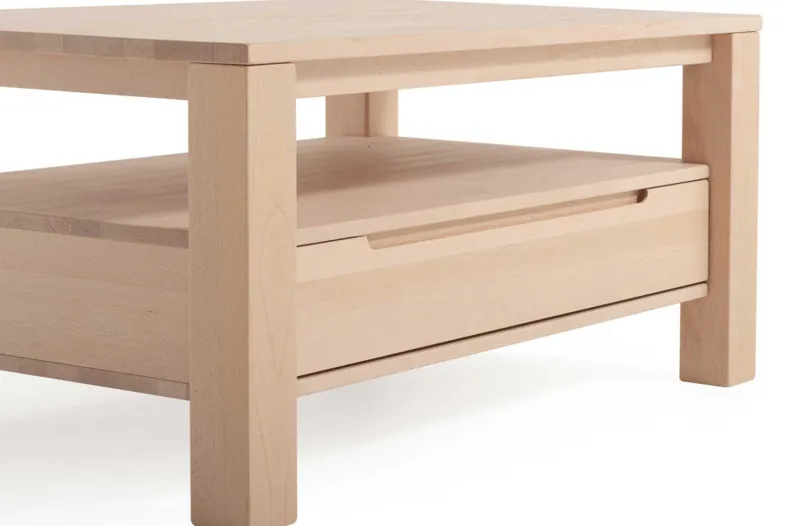 CT 102 Couchtisch mit Schublade Massivholz