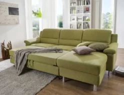 Dietsch Denja Schlafsofa mit Bettkasten Leder oder Textil individuell
