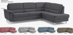 Dietsch Onyx Ecksofa mit Querschläfer in vielen Farben