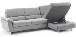 Dietsch Onyx Schlafsofa mit Ottomane in vielen Farben