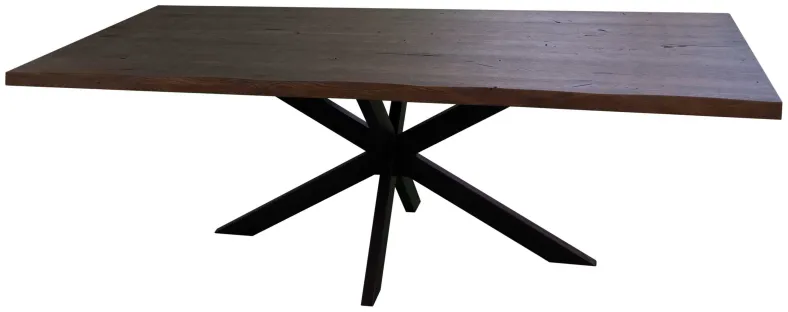 Double Esstisch Massivholz wildeiche mit Baumkante
