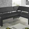 Eckbank Echtleder grau
