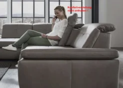 Ecksofa mit Sitztiefenverstellung