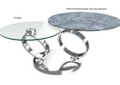 Eolia Couchtisch rund 2-teilig