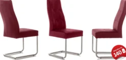 Freischwinger rot Kunstleder