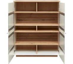 Fresno Highboard weiß eiche