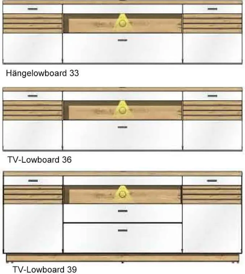 Fresno TV Lowboard weiß