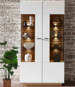 Fresno Vitrinenschrank weiß modern