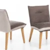 Genua Esszimmerstühle braun beige