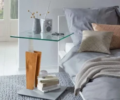 5631 Glas Beistelltisch mit Rollen